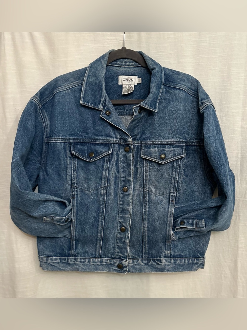 True Vintage Calvin Klein Medium Blue Denim Trucker Jacket